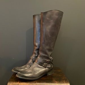 Zara Tall Zip Leather Boot